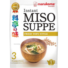 Marukome Instant Miso Soup (From Japan, Fried Tofu, MSG Free, Quick Preparation) 1 x 57g