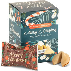 FOOD Crew 10 x Christmas Lucky Biscuits with Speculatius Flavour - Lucky Biscuits - Sweets Christmas - Pastries Individually Packed with German Sayings - Vegan - Made in Germany