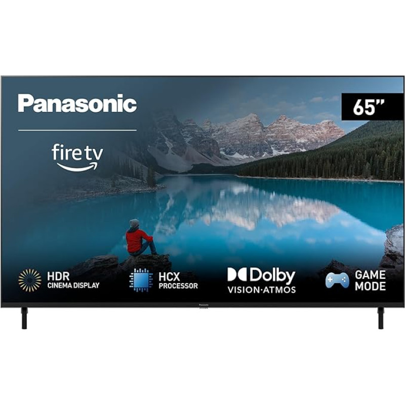 Panasonic TX-65MXW834, 65 Inch 4K Ultra HD LED Smart 2023 TV, High Dynamic Range (HDR), Dolby Atmos & Dolby Vision, Fire TV, Prime Video, Alexa, Netflix, Black