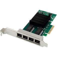 DIGITUS Gigabit Ethernet serverio tinklo kortelė - 4 prievadai RJ45 - Tinklo kortelė - 