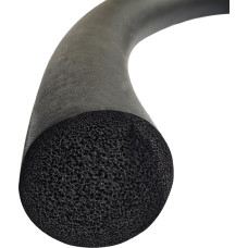 JWOO Schwarzer Schaumstoffschlauchstreifen mit 14 mm Durchmesser, švarus Schaumstoffstreifen aus EPDM-Schaumgummi for mechanische Öfen, 1/2/5 m(14mm*500cm)