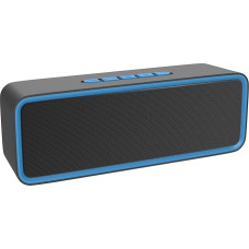 Kolaura Wireless Bluetooth Speaker, Portable Bluetooth 5.0 Speaker with Dual Driver Bass, 3D Stereo, FM Radio, Hands-Free Function, Built-in 1500mAh Battery, 12-Hour Playtime (Blue)