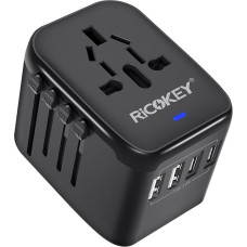 Travel Adapter Worldwide Universal Travel Plug with 2 USB and 2 USB C International Socket Adapter Travel Adapter Worldwide for Germany USA England Australia