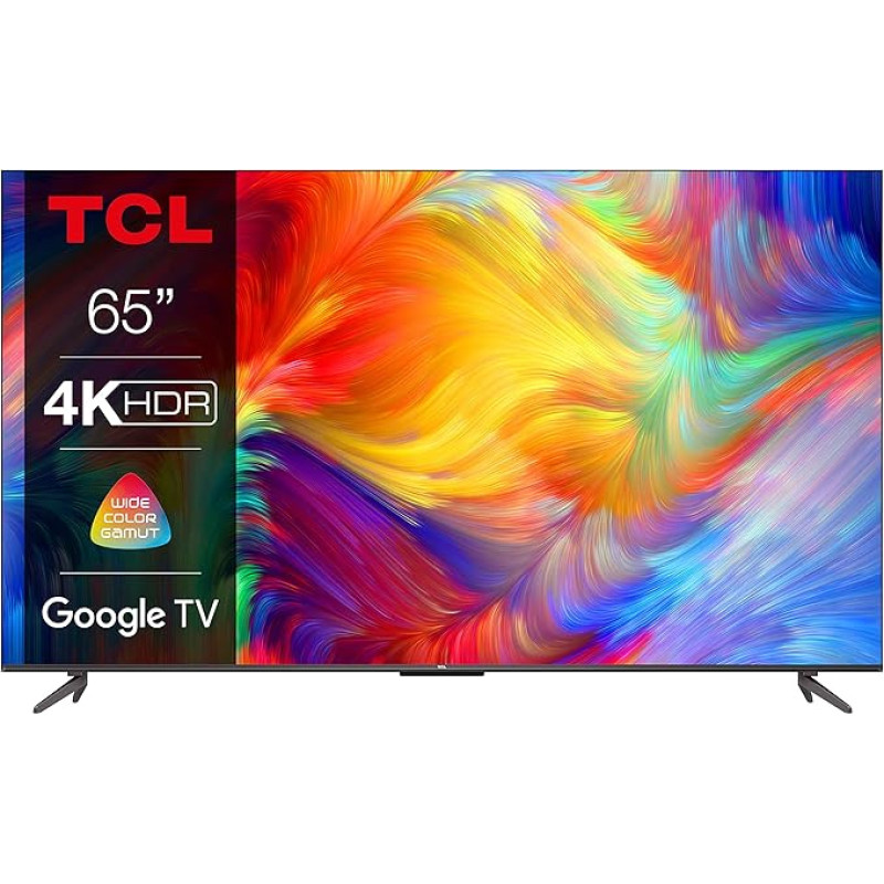 TCL 65P739 65 Inch TV, 4K HDR, Ultra HD, Smart TV Powered by Google TV, Frameless Design (Dolby Vision & Atmos, Hands-Free Voice Control, Compatible with Google Assistant & Alexa)