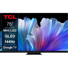 TCL 75C935 75 inch (189 cm) QLED Mini LED TV, 4K UHD, Google TV, HDR Extreme, 2500 nits, 144 Hz VRR, 120 Hz Motion Clarity, Dolby Vision & Atmos, 2.1.2 Onkyo Soundbar, Voice Control