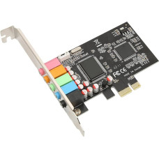 PCI garso plokštė, PCIE 5.1 kompiuterio garso plokštė, 6 kanalų erdvinis garsas, 24 bitų, 48 KHz, vidinė garso plokštė su 