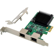 Dviejų prievadų 2.5GBase-T PCIe tinklo adapteris RTL8125B 2500/1000/100Mbps PCI Express Gigabit Ethernet NIC kortelė RJ45 LAN valdiklis