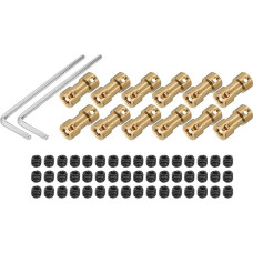 QUARKZMAN standioji jungtis su 4 mm - 6 mm skyle 20 mm φ 9 mm M3 žalvario veleno movos jungtis automobiliui Vario tonas su 12 vnt. jungčių 48 vnt. varžtų 2 vnt. veržliarakčių