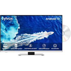 SYLVOX 22 Inch Smart Camping Travel TV 12 Volt TV with Android 11, Integrated DVD Player Triple Tuner Bluetooth for Motorhome Truck Caravan HGVS Boats