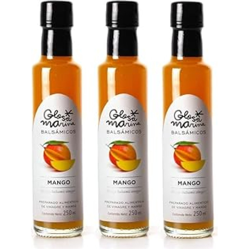 GLOSA MARINA Mango Crema Balsámica de Mango Balzaminis gurmaniškas acto kremas Mango Pakuotė 3 x 250 ml