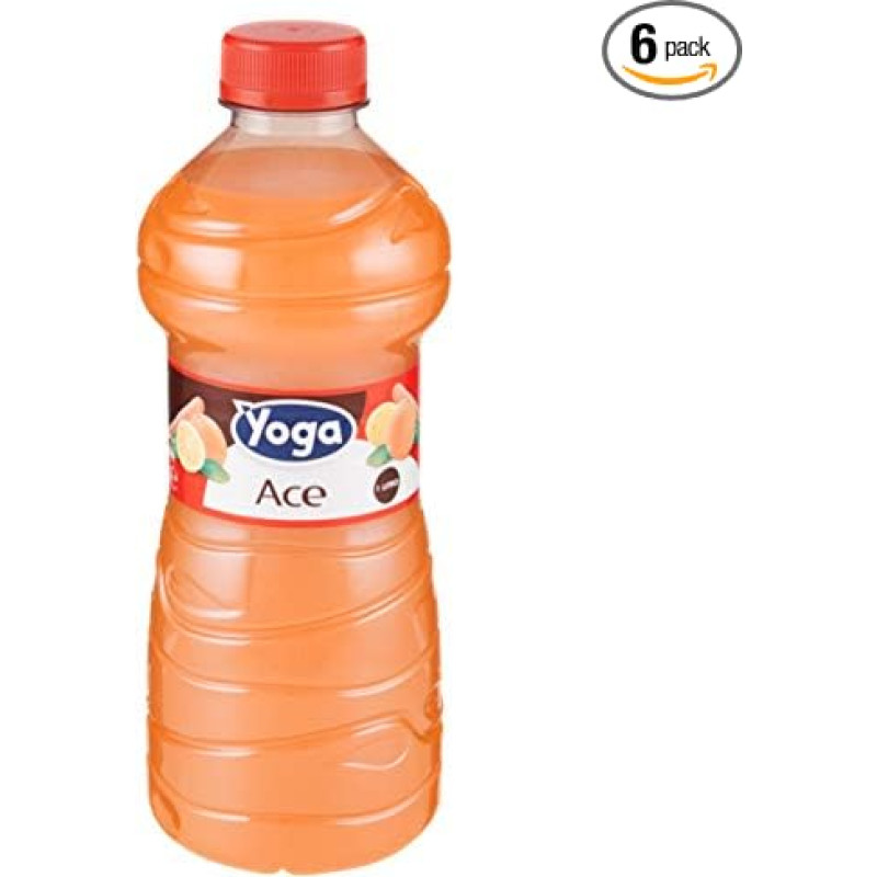6x Yoga Succo Ace Fruit Juice Made from Orange Juice Carrot Lemon 1 Litre
