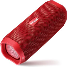 TOZO PA2 Bluetooth Speaker, Portable Speaker with Dual Drivers, 25 Hours Stereo Sound, Deep Bass, App Control, IPX8 Waterproof, Wireless Speaker for Home, Outdoor and Travel, Red