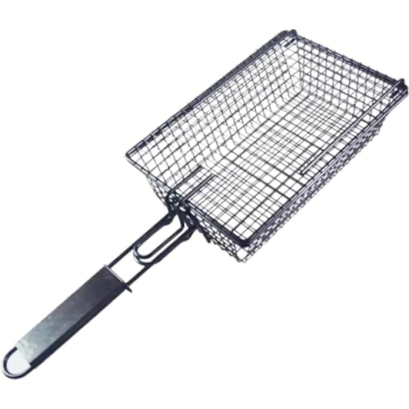 F Fityle BBQ Grill Basket Iron Grilling Accessories for Outdoor Barbecue Parties Picnic