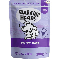 Barking Heads Puppy Days Hundefutter Nassfutter für Hunde mit 85% Natürlichem Hühnerfleisch, Ohne Künstliche Aromen, Natürliche Tiernahrung für Welpen, Hundefutter Getreidefrei (10 x 300 g)