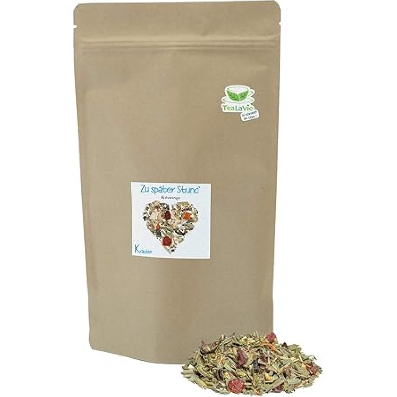 TEALAVIE - Herbal Tea Loose | Zu später Stund' - Blood Orange | Environmentally Friendly Refill Pack | 120 g Refill Loose Herbal Tea