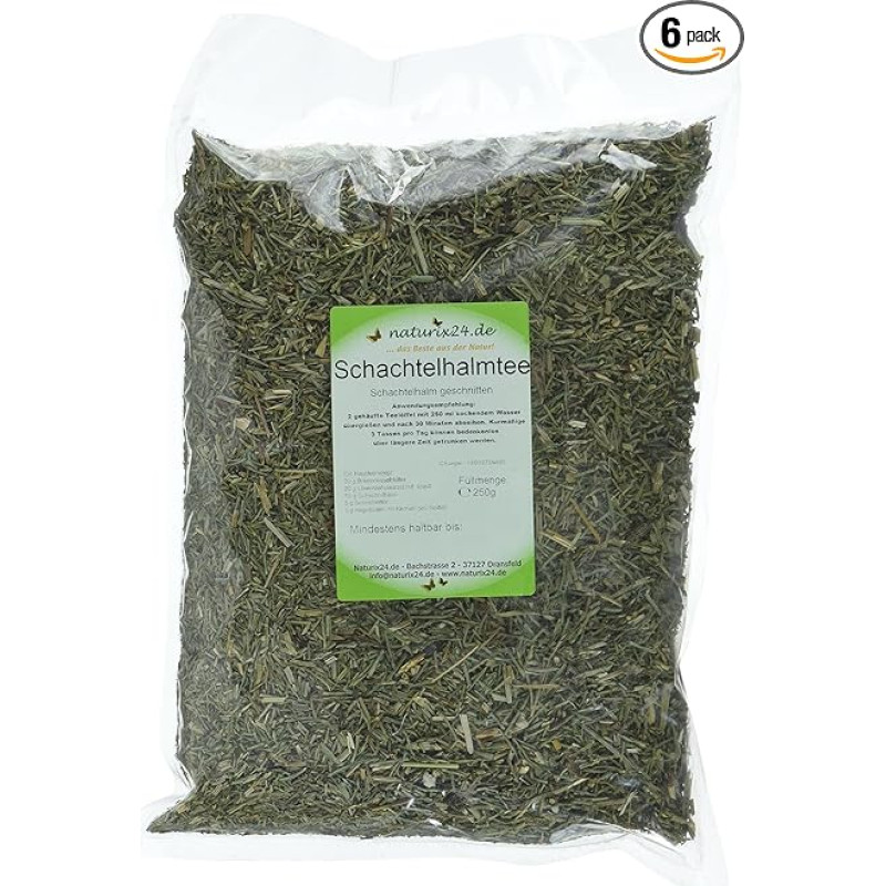 Naturix24 Horsetail Tea Cut Horsetail Herb Pack of 6 (6 x 250 g)