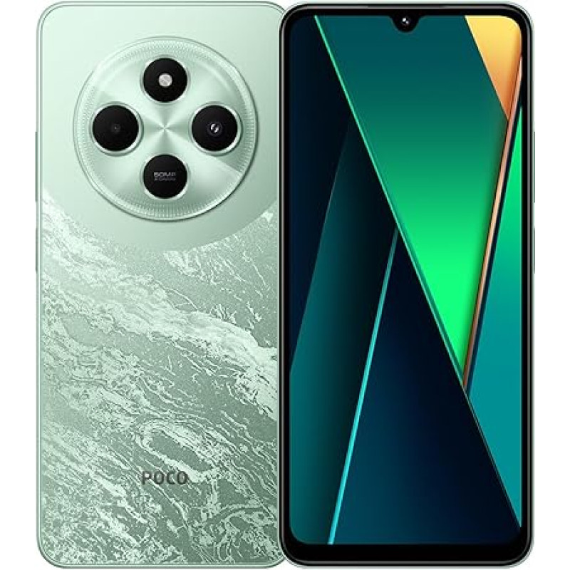 Xiaomi Poco C75 Smartphone 6+128GB No Contract Cell Phone 6.88 Inch Display MediaTek Helio G81 Octa-core Processor 50MP AI Triple Camera 5160mAh Battery NFC Dual SIM Green