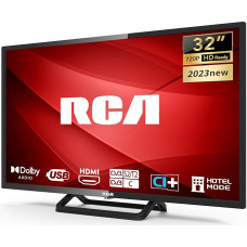 RCA 32 colių (80 cm) LED televizorius HD Ready su trimis derintuvais (DVB-T/T2-C-S/S2) HDMI x 2 USB medijos grotuvas CI/CI+ Viešbučio režimas RBH4C (2023)