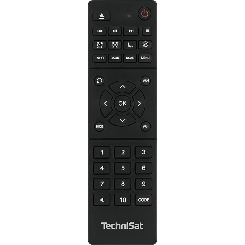 TechniSat TECHNICONTROL, DAB+, radio universal remote control, black