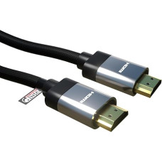 rhinocables 8K HDMI kabelis Didelio greičio Premium HDTV pintas kabelis 3D, ARC, HDR 8K@60HZ, 4K@120HZ su Ethernet, Smart TV, Fire TV, X Box, žaidimų, vaizdo ekranas (0,5 m (50 cm), sidabrinis)