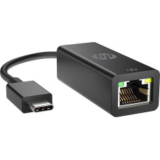 HP USB C ir RJ45 tinklo adapteris su būsenos šviesos diodu - juodas