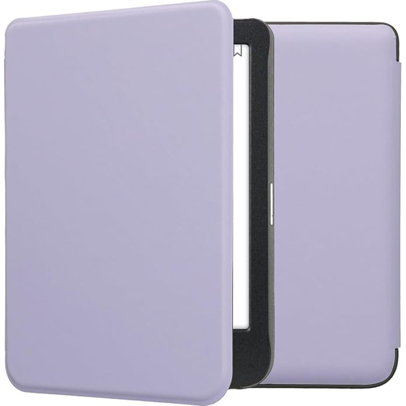 kwmobile Flip Case Compatible with Kobo Clara BW/Clara Colour/Tolino Shine (5) / Shine Colour Case - eReader Case Made of Faux Leather - Cover - Lavender
