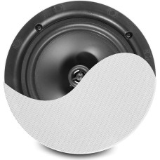 Power Dynamics NCBT601 Active Ceiling Speaker with Bluetooth 6.5 Inch White