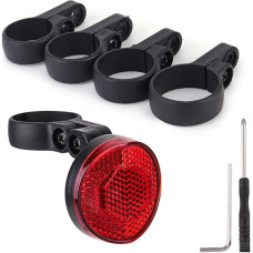 Sqxaldm Anti-theft Airtag Bicycle Mount GPS Tracker Accessories for Seat Post, Waterproof & Robust, Ideal for Bicycles, E-Bikes and Scooters, Airtag Bicycle Reflector Black