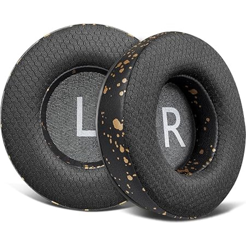 SOULWIT 90 mm Mesh Fabric Replacement Ear Pads for JBL Synchros E50 E50BT S500 S700 Wireless Headphones, Cushions with Noise Isolation Foam