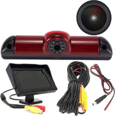 1280 x 720 pikselių Super HD stabdžių šviesos atbulinės eigos kameros rinkinys su 4,3 colių LCD monitoriumi, vandeniui atsparus naktinio matymo atbulinės eigos kameros pakeitimas, skirtas 