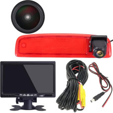 HD priekabos atbulinės eigos sistema Stabdžių šviesos atbulinės eigos kamera Stogo kamera Parkavimo pagalba su reguliuojamu kampu Suderinama su 