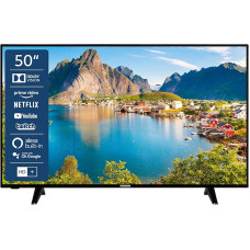 Telefunken D50U550X1CW 50 Inch TV/Smart TV (4K UHD, HDR Dolby Vision, LED, Triple Tuner, WiFi, Alexa Built-in) - Includes 6 Months HD+ [2022], Black