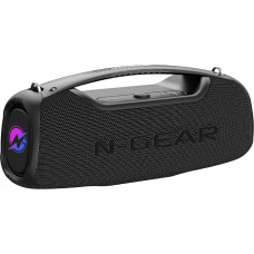 N-Gear NRG 500 Bluetooth Speaker Outdoor, Portable Party Box with Sound and Light Party System, Bluetooth Box with Microphone, 500 Watt Music Box, Bluetooth, Waterproof, 8 Hours Playtime, Bass Boost