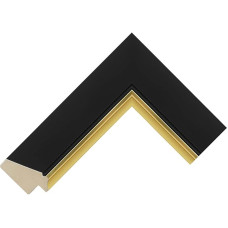 Personalised Bezel for Samsung Frame TV 2021 & 2022 (Angled Black & Gold, 55 inches)