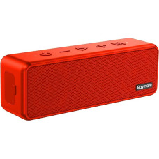 Raymate Bluetooth Speaker, Wireless Music Box with 20 W Dual Bass, IPX7 Waterproof, TWS Function, 15 Hours Battery - Portable Speaker for Outdoor and Home (Red)