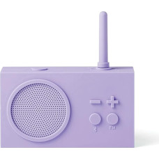 Lexon TYKHO 3 Portable Bluetooth Speaker with FM Radio, Waterproof and Rechargeable Battery - Light Purple