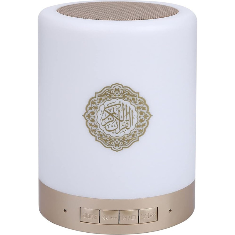 Quran Speaker, Portable 8GMP3 Touch LED Lamp Wireless Remote Control Quran Speaker with 16 Languages Portable LED Touch Cube FM MP3 Music Player Night