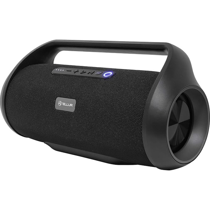 TELLUR Obia Bluetooth Speaker Large, 50 W, Music Box Bluetooth with True Wireless Stereo, IPX5 Splashproof, Radio Bluetooth Box, Hands-Free Function, USB MP3, AUX Socket 3.5 mm, Black