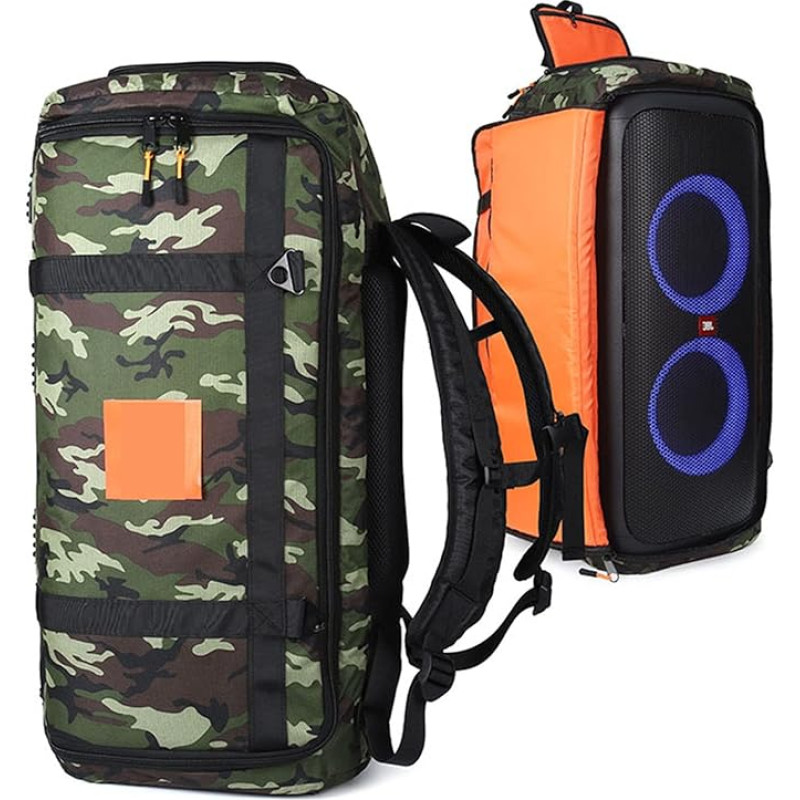 LICHIFIT Storage Bag Portable Travel Backpack for JBL PARTYBOX 310 Bluetooth Speaker Protective Case Carry Bag Carrying Bag, camouflage, Compact