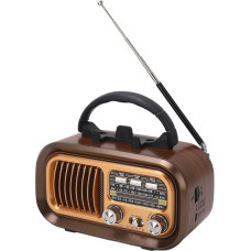 Bewinner Portable Retro Radio Speaker, Multifunctional Bluetooth Vintage Radio with Phone Holder, FM AM SW 3 Band Radio in Old Fashioned Classic Style for Home