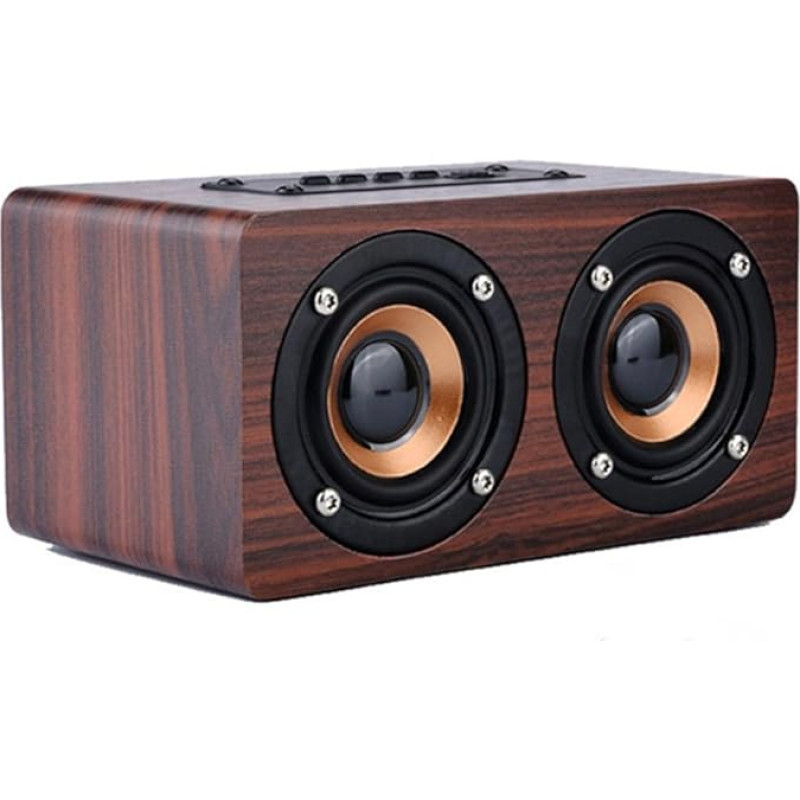 Veemoo Kabellos Bluetooth Lautsprecher Holz 8 Stunden Spielzeit 10W Tragbar Stereo Redner mit Mic Unterstützung TF-Karte Handsfree AUX für iPhone iPod iPad Samsung LG HTC Laptop PC