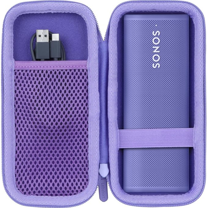 Lebakort Hard Case for Sonos Roam/Sonos Roam 2 Portable Waterproof Bluetooth Speaker (Purple)