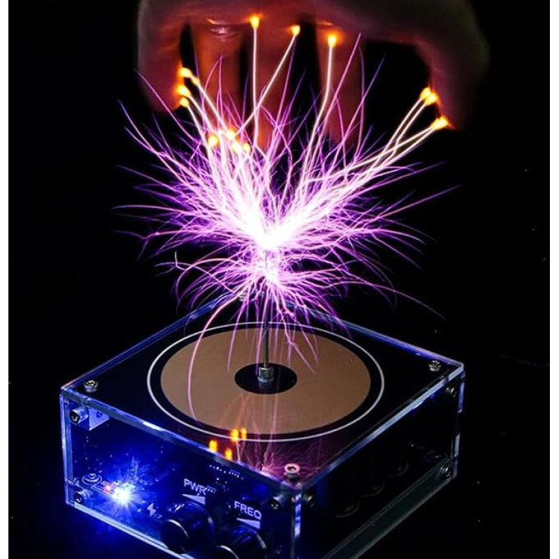 Musical Coil, Dual Mode Bluetooth Generator Arc Plasma Speaker, Touchable Safety Artificial Flash Toy, Teaching Model for Electric