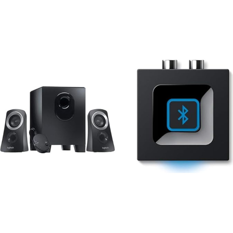 Logitech Z313 2.1 Speaker System with Subwoofer Black + Logitech Bluetooth Wireless Audio Receiver