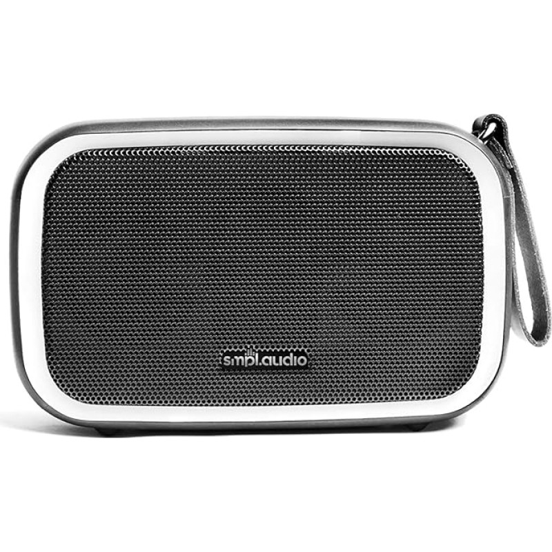 Smpl Wireless Speaker, 28 W, Hi-Fi Sound with Powerful Bass, Waterproof, Dustproof, 12 Hours Battery Life, 20 m Bluetooth Range, Black