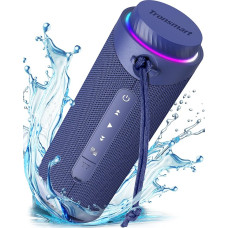 Tronsmart T7 Bluetooth Speaker, LED Lights and IPX7 Water Protection, Powerful Bass with 360° High Fidelity Stereo Sound, Wireless Outdoor Speaker with EQ for Parties, Travel, Blue