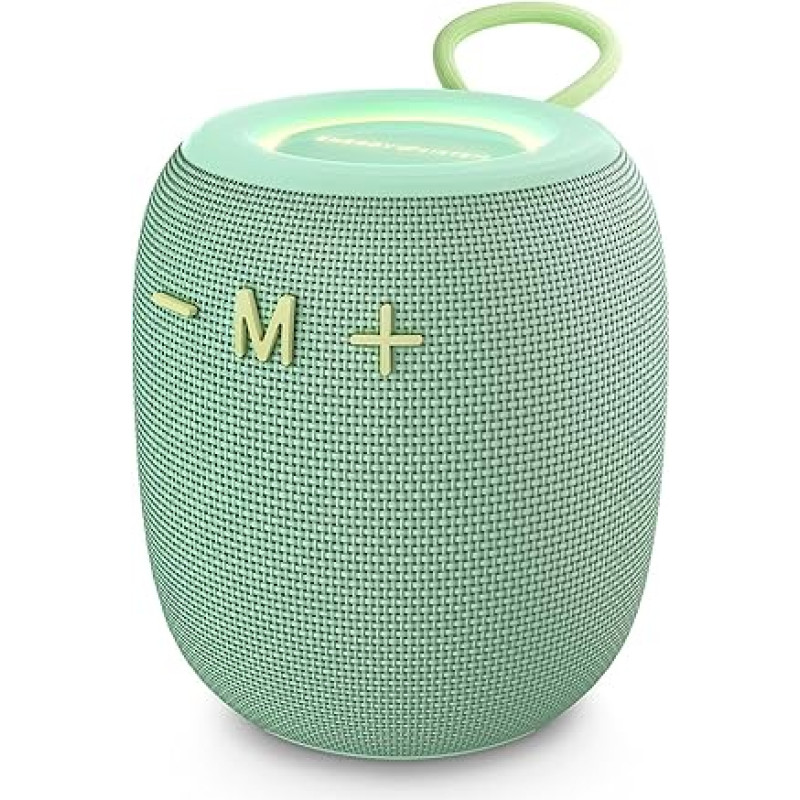 Energy Sistem Bloom Bluetooth Speaker (Bluetooth 5.3, 18 Hours Battery Life, IPX6, True Wireless, 100% Recycled Plastic, LED Lights) (Green)