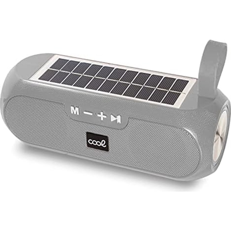 Cool Glasgow Universal Bluetooth Speaker - Grey (10W) with Solar Panel