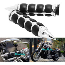 Chrome 1 Inch 25 mm Motorcycle Handlebar Grips for Cruiser Chopper