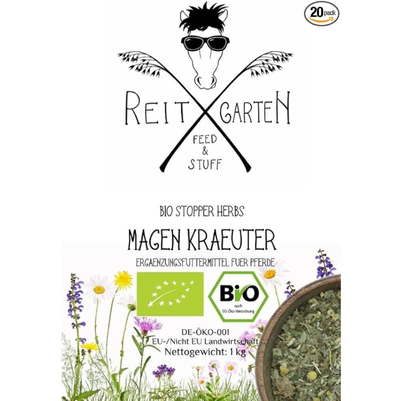 Reitgarten Herbs Organic Stopper 1 kg - Skrandžio žolės Horse